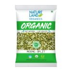 Natureland Organics Moong Chilka / Split 500 Gm - Organic Healthy Pulses - Fast Shipping to USA & Canada