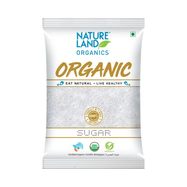 Natureland Organics White Sugar 1 Kg - Organic Sugar - Fast Shipping to USA & Canada