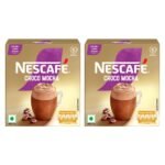 NESCAFE Gold Choco Mocha Instant Coffee Premix, 125g (5 Sachets x 25g) (Pack of 2) - Fast Shipping to USA & Canada