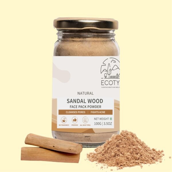Ecotyl Pure Sandalwood Powder | Face Pack for Skin Brightening & Pore Cleansing | 100g - Fast Shipping to USA & Canada