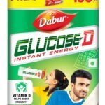 Dabur Glucose-D Juicy & Tasty - 1 kg Powder with Red Paste 200g free | Instant Energy Recharge with 99.4% Glucose | Vitamin D helps Boosts Immunity | Calcium Supports Bone Health - Fast Shipping to USA