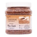 Tassyam Flax Seeds 750g Jar - Fast Shipping to USA & Canada