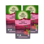Organic India Tulsi Sweet Rose 25 Tea Bags- (Pack of 3) - Fast Shipping to USA & Canada