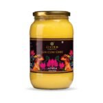 JIVIKA NATURALS Premium A2 Gir Cow Ghee 1Ltr|A2 Milk Tested|Vedic Bilona Method|Lab Tested|Pure Desi Cow Ghee|Hand Churned Two-Way Direction|Churned From Curd|Pure Ghee|Danedar|Glass Jar,1.1 Kilograms - Fast Shipping to USA & Canada