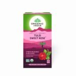 ORGANIC INDIA Chamomile Tulsi Sweet Rose Tea - 25 Infusion Bags - 40 Gm