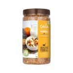 Gaia Crunchy Muesli - Fruit Fusion 1 KG Free Oats, High Protein Low Carb, High fiber, No Trans Fat, Papaya, Apple, Pineapple and Raisins - Fast Shipping to USA & Canada