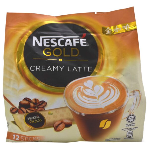 Nescafe Gold Creamy Latte Coffee 12 Sticks (12 X 33g), 396g - Fast Shipping to USA & Canada