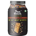True Elements Dry fruit Chikki 700g (Pack of 35) - Made with Peanuts, Almonds, Cashews & Pista | Gajak with Jaggery Powder | 24% Less Sugar - Fast Shipping to USA & Canada