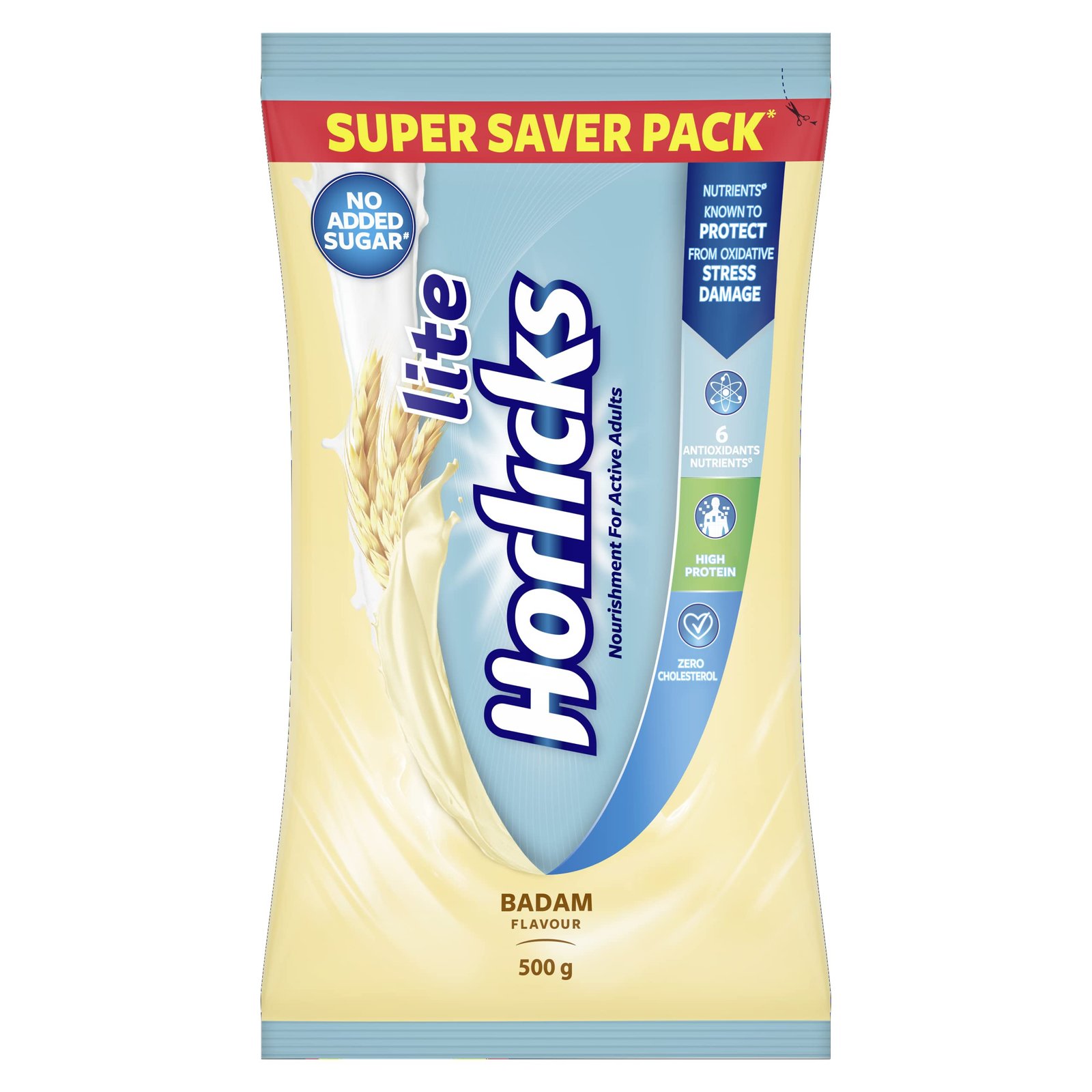 Version 1.0.0 Horlicks Lite Badam Pouch Super Saver pack 500g - Fast Shipping to USA & Canada - Image 1