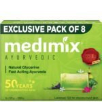 Medimix Ayurvedic Natural Glycerine Bathing Soap With Lakshadi Oil For Soft, Supple & Moisturised Skin 125g (Combo Pack of 8) | Natural | Herbal | Paraben-free & Sulphate-free | 100% Vegan - Fast Shipping to USA & Canada