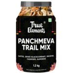 True Elements Mixed Dry Fruits Panchmeva 1.2kg - Fasting Special - Trail Mix | Premium Dry Fruits | Almonds, Cashews, Dates, Raisins, Black Currant | Dry Fruits Mix | Healthy Snacks | Festive Snacking | Diwali Gifting - Fast Shipping to USA & Canada