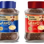Tata Coffee Grand Premium Instant Coffee|100G Jar, Powder & Tata Coffee Grand Classic Instant Coffee| With Flavour Locked Decoction Crystals | 95g Jar - Fast Shipping to USA & Canada