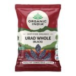 ORGANIC INDIA Rich in Taste & Natural Flavour & Aroma Organic Urad Whole (Black) 500gm - Fast Shipping to USA & Canada
