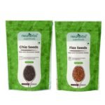 Neuherbs Chia & Flax Seeds Combo for Healthy digestion, Weight management, Healthy skin & hair- (Chia seed 200g + Flax seeds 400g) - Fast Shipping to USA