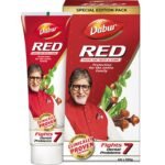 Dabur Red Toothpaste - 750g (250gx3) Special Edition Pack |Fluoride Free |Helps in Bad Breath Treatment, Cavity Protection, Plaque Removal | For Whole Mouth Health | Power of 13 Potent Ayurvedic Herbs - Fast Shipping to USA & Canada