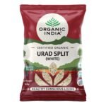 ORGANIC INDIA Low Fat and Rich in Iron Organic Urad Dhuli Split (white) -500gm - Fast Shipping to USA & Canada