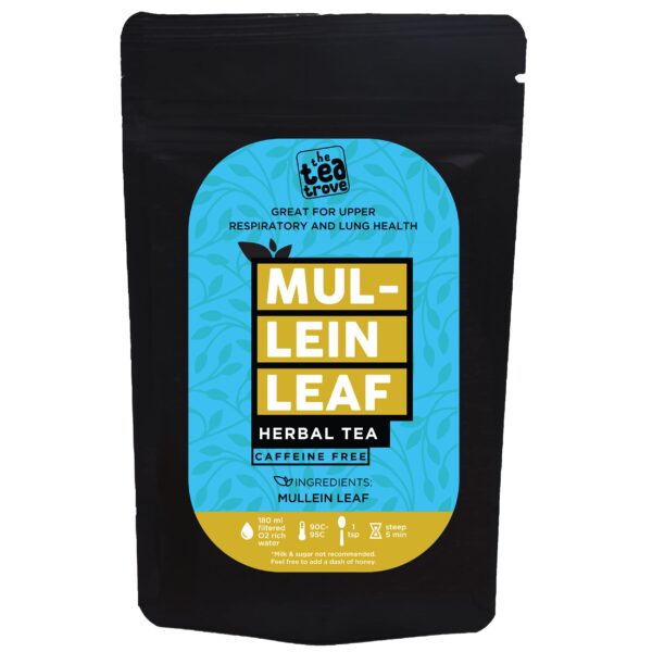 the tea trove Mullein Tea For Lungs Detox (100 Cups)Green Tea, Loose Leaves, Mullien Tea Leaf May Help Boost Respiratory Health|Mullen Tea Is A Natural Sleep Aid,Natural Pain Relief, 50 Gm - Fast Shipping to USA & Canada