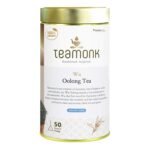 Teamonk Wa High Mountain Oolong Tea - 50 Biodegradable Pyramid Tea Bags Filled With Whole Loose Leaves. Slimming Tea for Weight Loss. Boosts Metabolism - Fast Shipping to USA & Canada