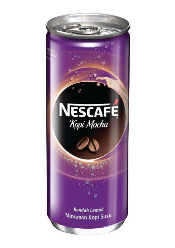 Nescafe Drink Mocha Can, Low Fat Milk Coffee Drink - 240 ML - Fast Shipping to USA & Canada