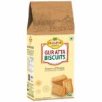Dhampurgreen Gur Jaggery Atta Cookies Biscuit, 200G - Fast Shipping to USA & Canada