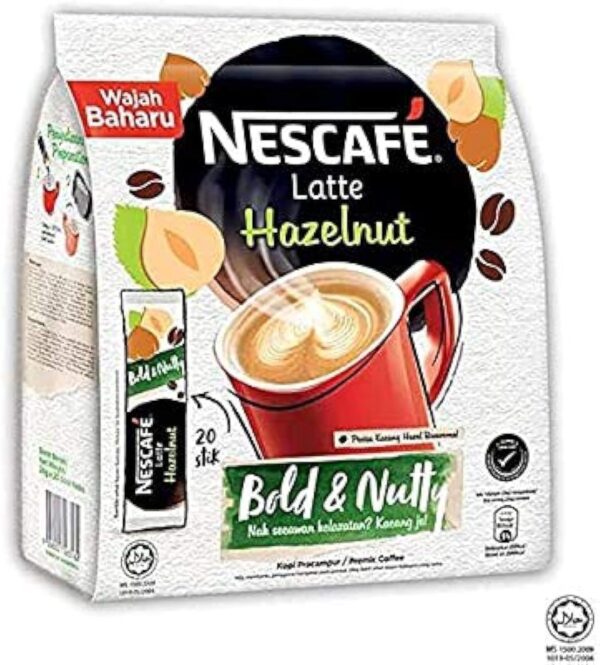 Nescafe Bold & Nutty, Hazelnut, Coffee, 480 Gram - Sticks, Glass Bottle - Fast Shipping to USA & Canada