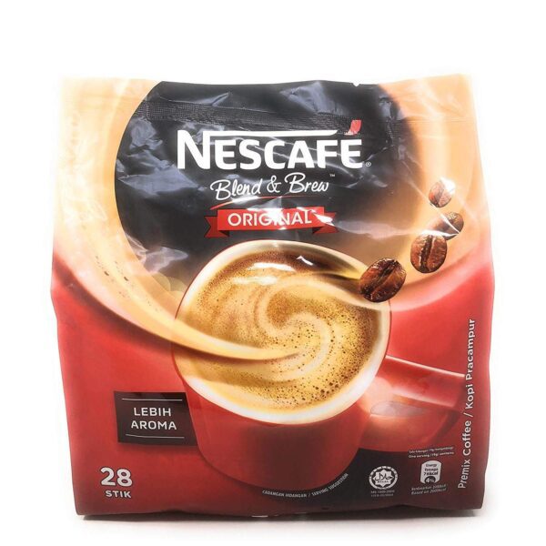 Nescafe 3 In 1 Blend & Brew Original Can, 28 Sticks, Pack of 1 - Fast Shipping to USA & Canada