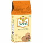 Dhampurgreen Jaggery Gur Til Cookies Biscuit, 200G | Gur Gud Bakery Cookies Biscuit, Healthy Snacks - Fast Shipping to USA & Canada