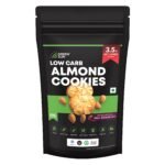 Green Sun Low Carb Almond Cookies |200 Gm | 0.5 g Net Carb Per Cookie | Keto Friendly| Sugar Free | Natural Sweetener Stevia |Healthy | High Fiber | Super Foods | Crispy (Pack of 1) - Fast Shipping to USA & Canada