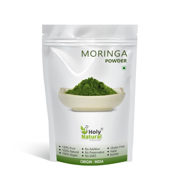 Holy Natural Moringa Powder (250gm) | Known as Moringa Oleifera, Drumstick, Horseradish, Miracle, Ben, and Shigru tree leaf powder | For Skin, Hair, and Good Health - Fast Shipping to USA & Canada