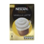 Nescafe Gold Vanilla Latte - 8 Sachets, Ground, Box - Fast Shipping to USA & Canada