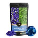 TEACURRY Blue Pea Flower Green Tea - 15 Pyramid Blue Pea Green Tea Bags | Helps with Weight Loss, Skin Glow, Hair Care, Brain Health | Butterfly Pea Green Tea - Fast Shipping to USA & Canada