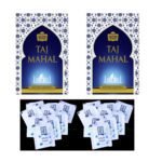 Taj Mahal Tea 250 Gram,(Pack Of 2) | Rich and Flavourful Chai - Premium Blend of Powdered Fresh Loose Tea Leaves + Premium Sugar Sachets Pack Of 72 - Fast Shipping to USA & Canada