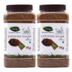 Thanjai Natural 2kg Jar Sugarcane Jaggery Powder / Country Brown Sugar / Naatu Sakkarai - Organically Processed 100% Natural (2kg Jar) - Fast Shipping to USA & Canada