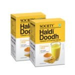Society Tea Haldi Doodh | Turmeric Milk | Made with Lakadong Turmeric | Instant Haldi Doodh | 15g X 5 sachets | 75 g | Pack of 2 - Fast Shipping to USA & Canada