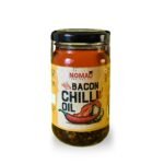 Nomad Food Project | Bacon Chilli Oil (180 gms) | Made with real Bacon | Garlicky, Umami, and Spicy | Perfect for momos, stir-fries, pizza, noodles, and more. - Fast Shipping to USA & Canada