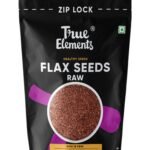 True Elements Flax Seeds 500g - Alsi Seeds | Flax Seeds for Hair Growth | Raw Seeds for Eating | Source of Iron & Dietary Fibre | Rich in Protein - Fast Shipping to USA & Canada