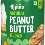 ALPINO Natural Peanut Butter Smooth 1kg - 100% Roasted Peanuts - 30g Protein, No Added Sugar & Salt, non-GMO, Gluten Free, Vegan ? Plant Based, Unsweetened Peanut Butter Creamy - as Seen on Shark Tank India - Fast Shipping to USA
