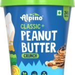 Alpino Classic Peanut Butter Crunch 1 KG | 90% Roasted Peanuts | High Protein Peanut Butter Crunchy | Gluten-Free | Vegan