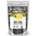Bliss of Earth Basil Seeds Organic Sabja Seeds, Tukmaria Seeds Fiber & Omega-3 Rich Good for weight loss, Hydration Tiny PowerHouse Seeds 100gm - Fast Shipping to USA & Canada