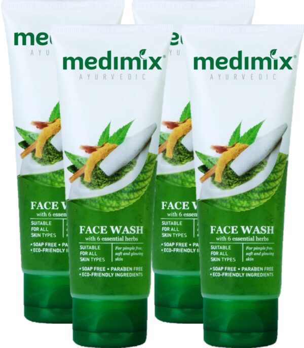 Medimix Essential Herbs Ayurvedic Face Wash 50ml (Pack of 4) Humarabazar - Fast Shipping to USA & Canada