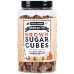 Urban Platter European Style Brown Sugar Cubes, 700g / 25oz [Half Teaspoon Sized Cubes, Rough Cut, Approx 200 Cubes] - Fast Shipping to USA & Canada