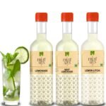 Dhampure Speciality Kids Mocktail Syrups - Lemonade Mint, Lemonade & Lemon Litchi Flavouring Syrup For House Parties - 900Ml (3 X 300Ml) | Makes 12-15 Drinks Per Bottle - Fast Shipping to USA & Canada