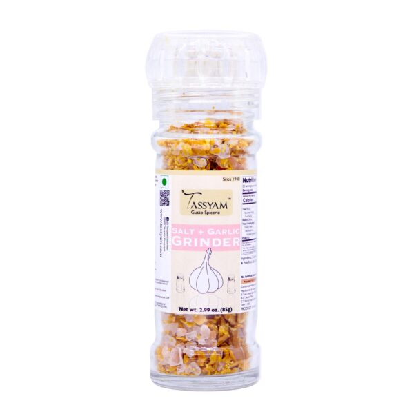 Tassyam Garlic Salt 85g Grinder Bottle - Fast Shipping to USA & Canada