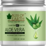 Bliss Of Earth 99% Pure Crystal Clear Aloe Vera Gel For Face Hair Skin Dark Spots, Effective Cooling, Soothing & Hydrating, 100gm - Fast Shipping to USA & Canada