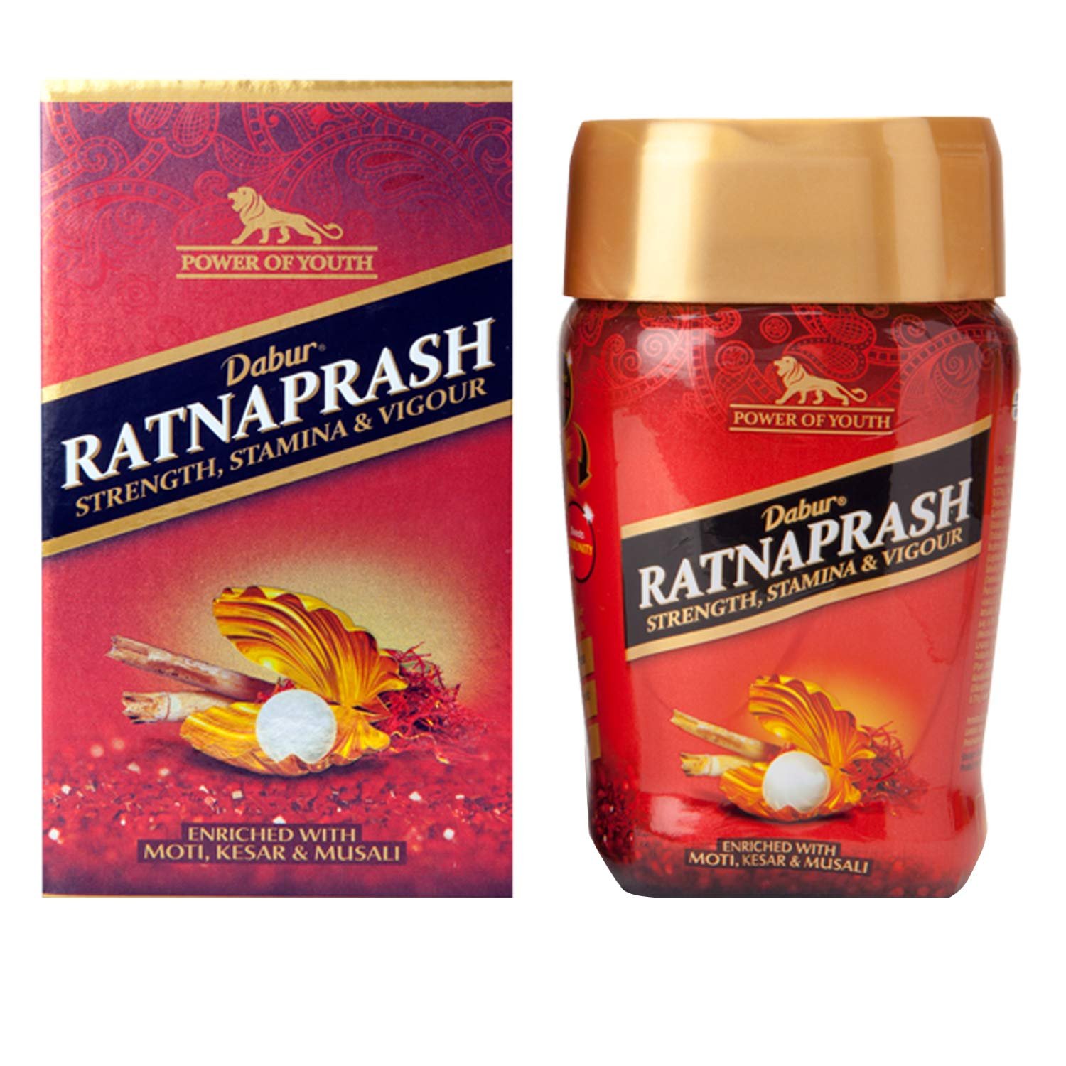 Version 1.0.0 Dabur Ratnaprash Chyawanprash - 450 Gm, For All Seasons, A Complete Family Health Tonic, Red - Fast Shipping to USA - Image 1