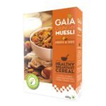 Gaia Crunchy Fruit and Nut Muesli 400g Box - The Deliciously Crunchy and Nutritious Breakfast Cereals Packed with Fibre, Iron and Antioxidants Serves As The Nourishing, Tasty Breakfast Option. - Fast Shipping to USA & Canada