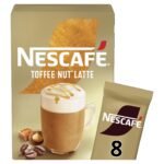 Nescafe Toffee Nut Latte Instant Coffee Beverage ? 8 x 18.6 g, 5.25 oz ? 148.8 g - Fast Shipping to USA & Canada