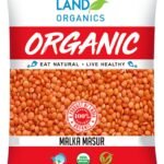 Natureland Organics Malka Masoor Dal/Red Masoor Dal 1 Kg - Organic Dals and Pulses - Organic Food - Fast Shipping to USA & Canada