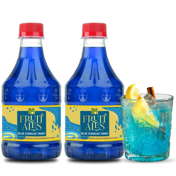 Dhampure Speciality Blue Curacao Mocktail, 600Ml (2 X 300Ml) | Mocktail Syrup, Bar Mocktails, Cocktails Syrup
