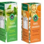 Heera Ayurvedic Research Foundation Cholestrol Controls Bael Juice (500 ml) + Immunity Booster Tulsi Juice (500 ml)- Pack of 2 - Fast Shipping to USA
